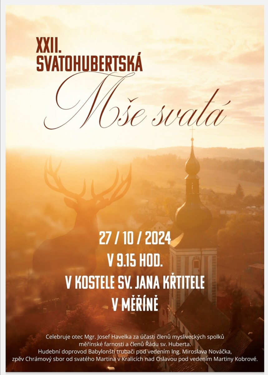 22. SVATOHUBERTSKÁ MŠE v Měříně